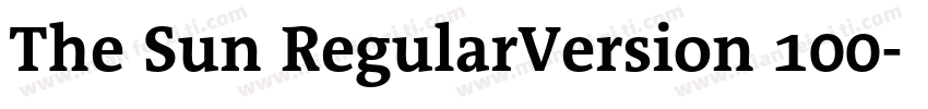 The Sun RegularVersion 100字体转换